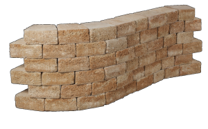 Pilestone trapezium 23/17x21,5x10 cm Mont Blanc - per 24 st