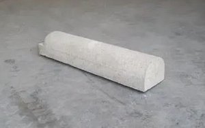 Stootband 20x18x100 cm 1 x afgerond met voet grijs - per st