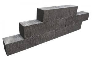 Blockstone gehamerd Small 12x12x60 cm Black - per 16 st