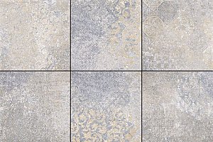 CeraMano Metha Decor 60x60x4 cm Blue - per 2 st