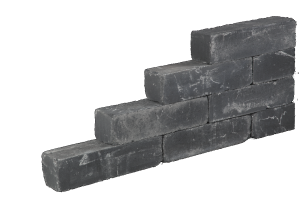 Blockstone getrommeld 15x15x60 cm Black - per st