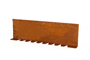 Kantopsluiting Single flex (flg) 300x16,5 cm Corten