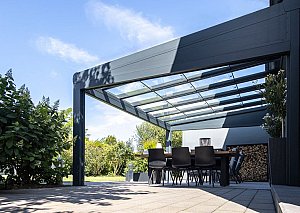 Designline aluminium overkapping 300x250 cm - incl. polycarbonaat herder / opaal - prijs vanaf