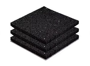 Tegeldrager Rubber 10x10x1,5 cm Zwart