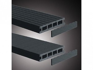 Opruiming Composiet Loopdekdeel 25x146x5000 (Geborsteld) Antraciet Op=Op