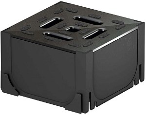 Hexaline hoekelement roostergoot zwart