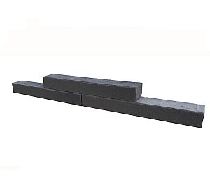 Patioblok Antraciet 10x12x60 cm strak