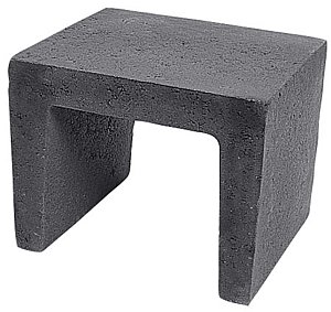 Bordersteen U-element 15x20x30 cm Zwart