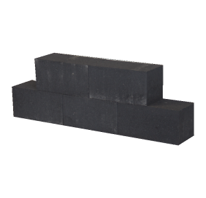 Patioblok Strak 15x15x45 cm Antraciet - per 8 st