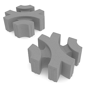 Virage 30x30x12 cm Grey - per 9 st.