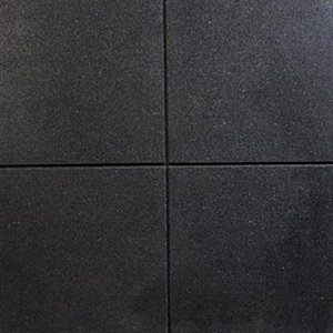 Rubbertegel 100x100x4,3 cm zwart