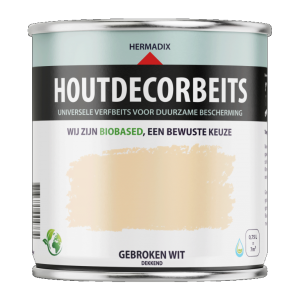 Houtdecor Verfbeits (dekkend) 601 Gebroken Wit, 750 ml