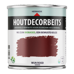 Houtdecor Verfbeits (dekkend) 633 Wijnrood, 750 ml