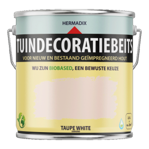Tuindecoratiebeits dekkend 717 Taupe White, 2500 ml