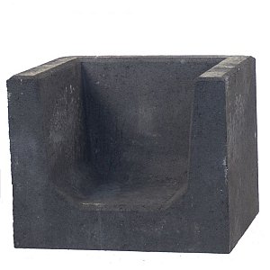 U-hoekelement 40x50x40 cm Antraciet MBI - per st