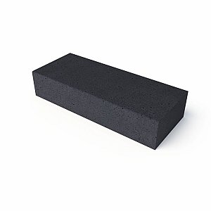 OH Traptrede massief (zonder facet) 40x100x20 cm Carbon