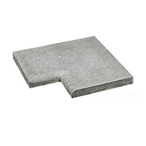 OH Zwembadrand hoekstuk 5x100x100 cm Grijs