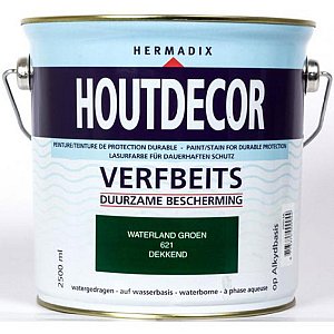 Houtdecor Verfbeits (dekkend) 621 Waterland Groen, 2500 ml