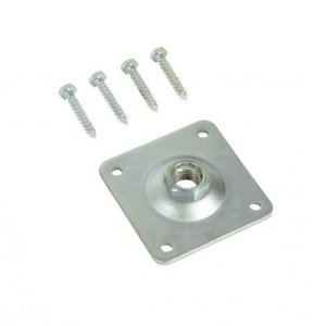 BET-17 Set verstelbare plaat t.b.v. Betonpoer 10x10x0.4 cm - M16, incl. bus