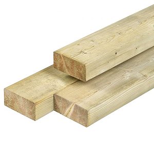 P019040 Vuren Regel timmerhout geïmpregneerd 45x95x3600 mm geschaafd 4rh