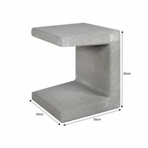 U-element 30x30x40 cm Grijs