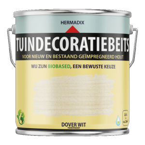 Tuindecoratiebeits transparant 765 Dover Wit, 2500 ml
