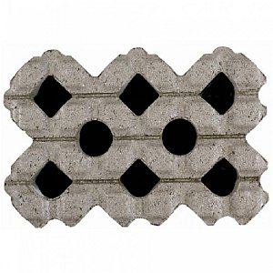 Grastegel 40x60x12 cm grijs - per st