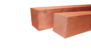 W31445 Douglas Paal fijnbezaagd 120x120x3000 mm, onbehandeld