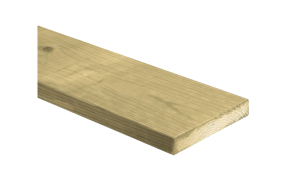 Vurenhouten plank  28x145x4200 mm Uitlopend