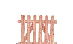 W01508 Douglas reliëf rechthekpoort 100x80x4 cm blank incl. klinkset Op=Op