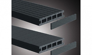 Opruiming Composiet Loopdekdeel 25x146x5000 (Geborsteld) Antraciet Op=Op