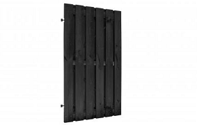 Deur zwart met stalen frame